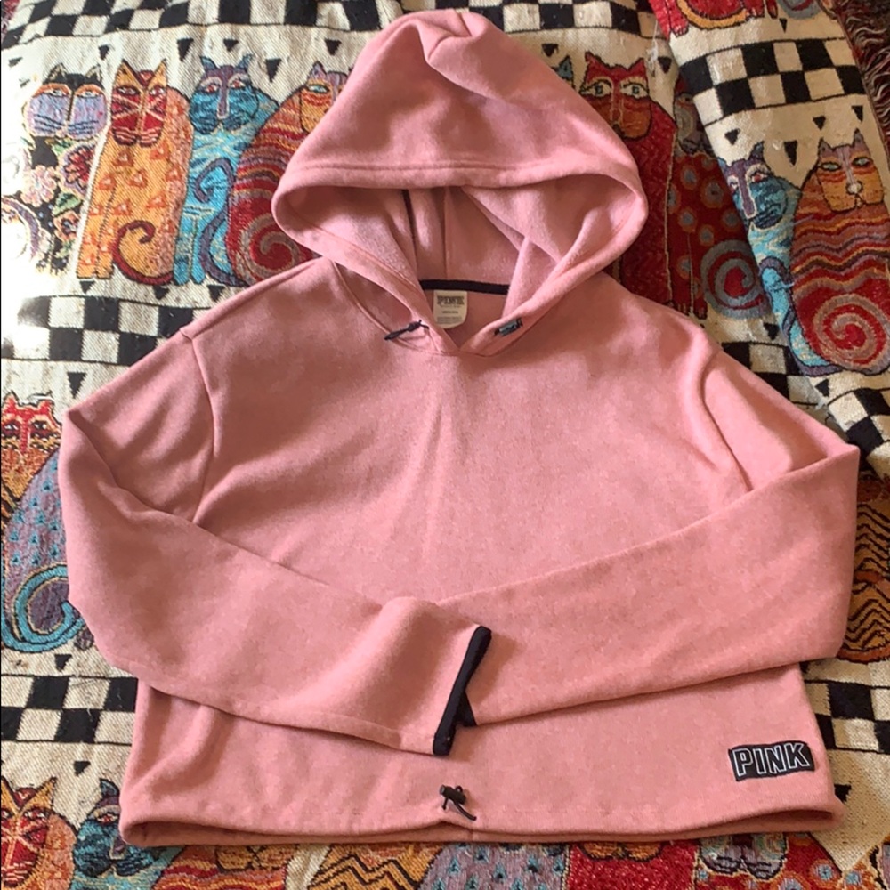 PINK crop hoodie
